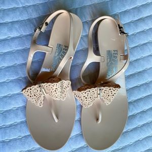 Salvatore Ferragamo blush Sandles